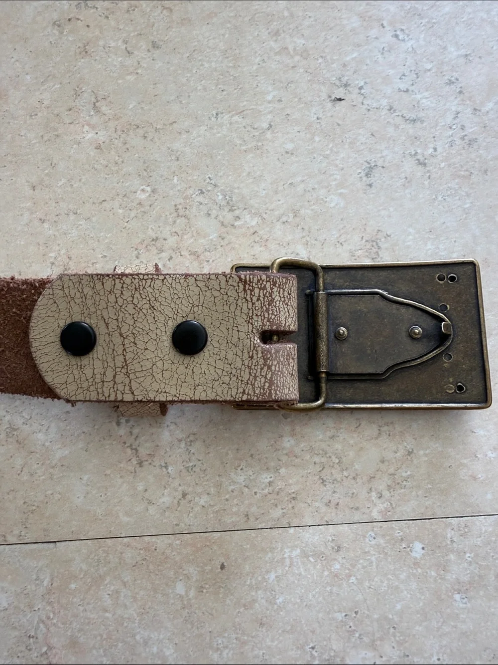 Studded leather belt